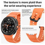 Schwarzes Silikon-Uhrenarmband mit Wellenmuster und Dornschließe, passend für Samsung Galaxy Watch8 / Watch8 Classic
