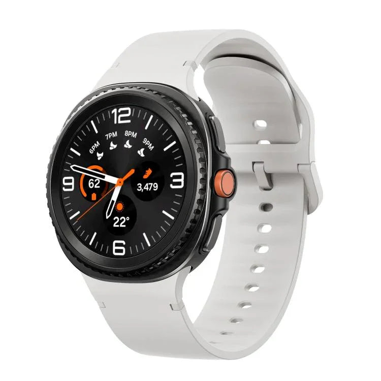 Für Samsung Galaxy Watch8 / Watch8 Classic, einfarbiges, genähtes Silikonarmband, S, M