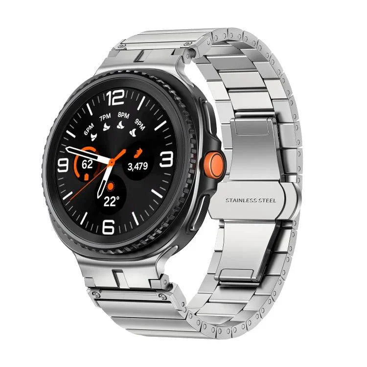 Armband aus Edelstahl mit Bambusgelenk, für Samsung Galaxy Watch8 / Watch8 Classic