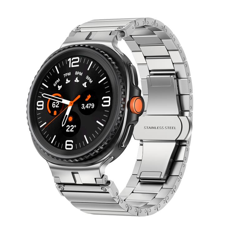 Armband aus Edelstahl mit Bambusgelenk, für Samsung Galaxy Watch8 / Watch8 Classic