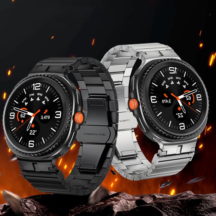 Armband aus Edelstahl mit Bambusgelenk, für Samsung Galaxy Watch8 / Watch8 Classic