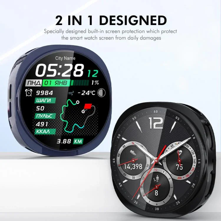ENKAY Hat-Prince Schutzhülle aus galvanisiertem, weichem TPU mit Displayschutz, für Samsung Galaxy Watch8 44 mm und 40 mm