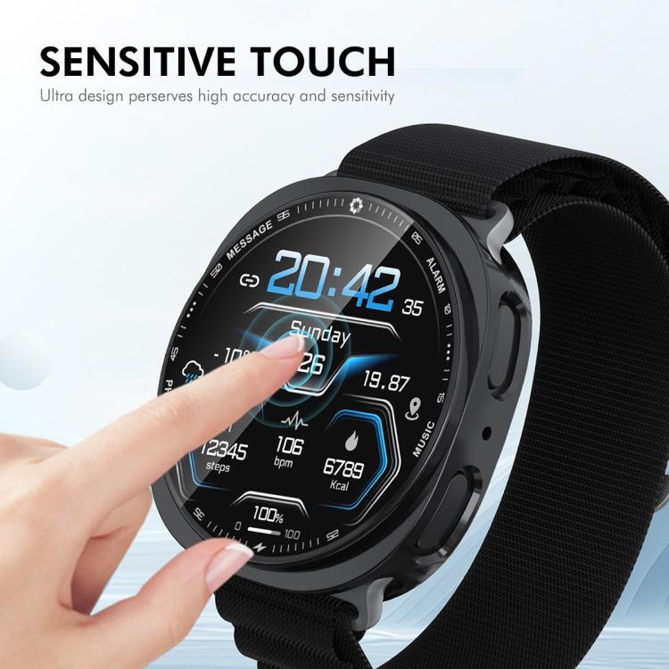 ENKAY Hat-Prince Schutzhülle aus galvanisiertem, weichem TPU mit Displayschutz, für Samsung Galaxy Watch8 44 mm und 40 mm