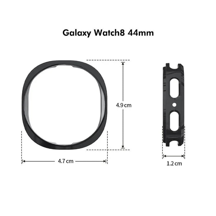 ENKAY Hat-Prince Schutzhülle aus galvanisiertem, weichem TPU mit Displayschutz, für Samsung Galaxy Watch8 44 mm und 40 mm