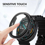 ENKAY Hat-Prince Schutzhülle aus gehärtetem Glas mit integriertem PC-Gehäuse, passend für Samsung Galaxy Watch8 44 mm und 40 mm