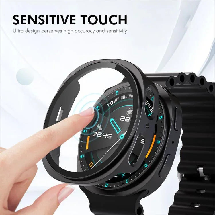 ENKAY Hat-Prince Schutzhülle aus gehärtetem Glas mit integriertem PC-Gehäuse, passend für Samsung Galaxy Watch8 44 mm und 40 mm