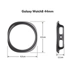 ENKAY Hat-Prince Schutzhülle aus gehärtetem Glas mit integriertem PC-Gehäuse, passend für Samsung Galaxy Watch8 44 mm und 40 mm