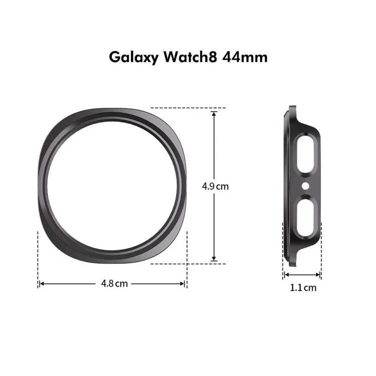 ENKAY Hat-Prince Schutzhülle aus gehärtetem Glas mit integriertem PC-Gehäuse, passend für Samsung Galaxy Watch8 44 mm und 40 mm