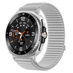 Woven Nylon Hook And Loop Fastener Metal Interface Watch Band, For Samsung Galaxy Watch8 / Watch8 Classic