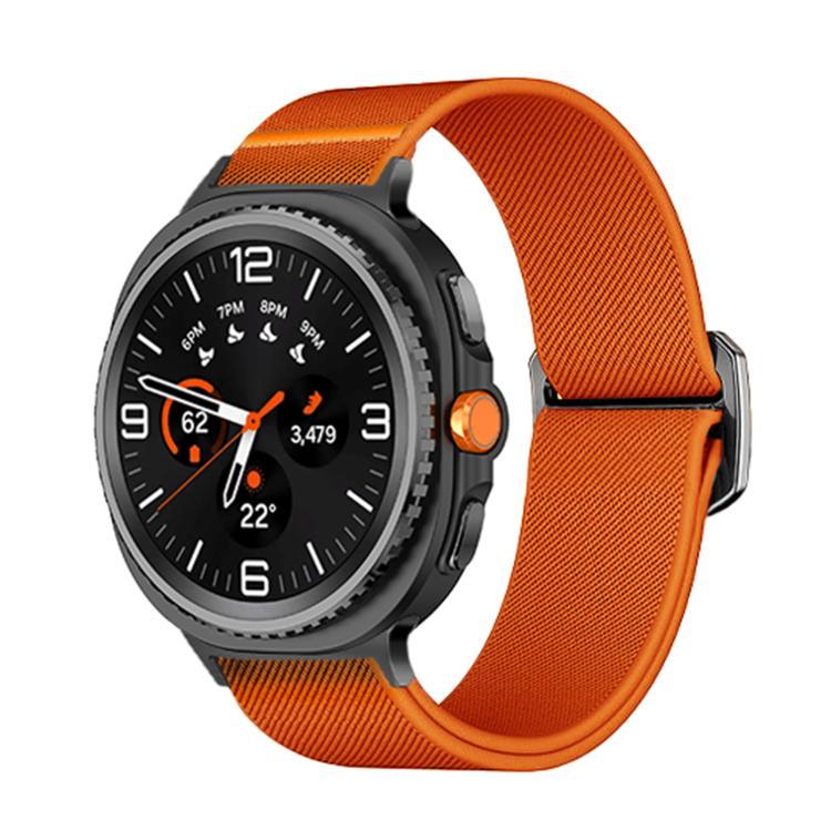 Elastisches Nylon-Uhrenarmband mit Bullen-Perlverschluss, für Samsung Galaxy Watch8 / Watch8 Classic