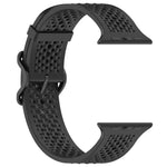 Atmungsaktives Silikon-Uhrenarmband mit Löchern, für Apple Watch 46 mm / 49 mm / 45 mm / 44 mm