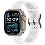 Atmungsaktives Silikon-Uhrenarmband mit Löchern, für Apple Watch 46 mm / 49 mm / 45 mm / 44 mm