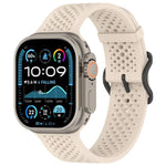 Atmungsaktives Silikon-Uhrenarmband mit Löchern, für Apple Watch 46 mm / 49 mm / 45 mm / 44 mm