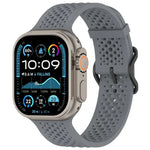 Atmungsaktives Silikon-Uhrenarmband mit Löchern, für Apple Watch 46 mm / 49 mm / 45 mm / 44 mm