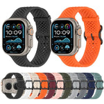 Atmungsaktives Silikon-Uhrenarmband mit Löchern, für Apple Watch 46 mm / 49 mm / 45 mm / 44 mm