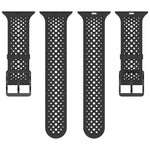Atmungsaktives Silikon-Uhrenarmband mit Löchern, für Apple Watch 46 mm / 49 mm / 45 mm / 44 mm
