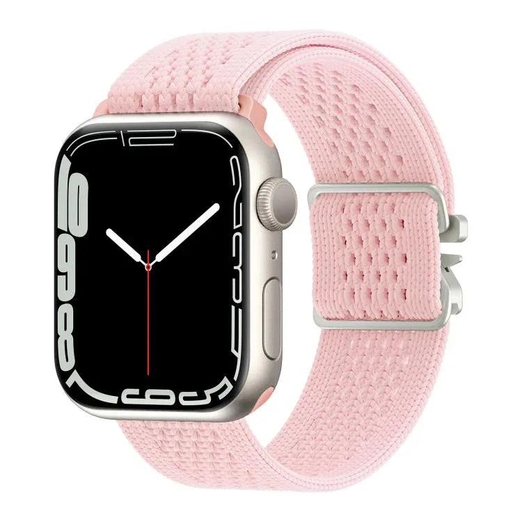 Uhrenarmband aus gestricktem Nylon mit Fallschirmschnalle, passend für Apple Watch 46 mm / 49 mm / 45 mm / 44 mm und 42 mm / 41 mm / 40 mm / 38 mm