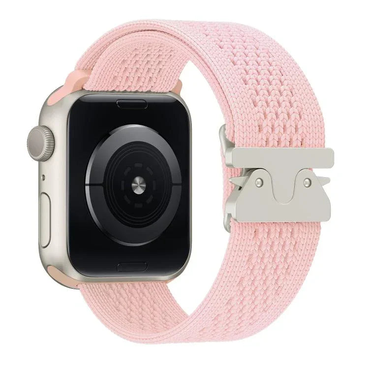 Uhrenarmband aus gestricktem Nylon mit Fallschirmschnalle, passend für Apple Watch 46 mm / 49 mm / 45 mm / 44 mm und 42 mm / 41 mm / 40 mm / 38 mm