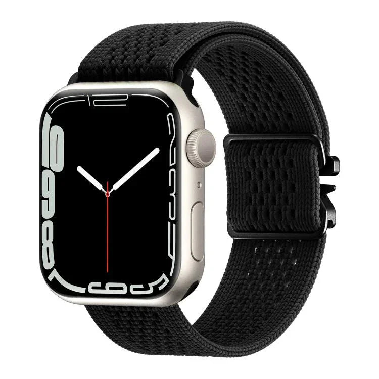 Uhrenarmband aus gestricktem Nylon mit Fallschirmschnalle, passend für Apple Watch 46 mm / 49 mm / 45 mm / 44 mm und 42 mm / 41 mm / 40 mm / 38 mm