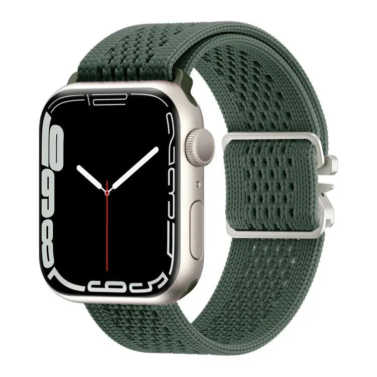 Uhrenarmband aus gestricktem Nylon mit Fallschirmschnalle, passend für Apple Watch 46 mm / 49 mm / 45 mm / 44 mm und 42 mm / 41 mm / 40 mm / 38 mm