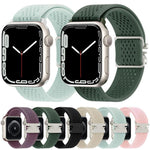 Uhrenarmband aus gestricktem Nylon mit Fallschirmschnalle, passend für Apple Watch 46 mm / 49 mm / 45 mm / 44 mm und 42 mm / 41 mm / 40 mm / 38 mm