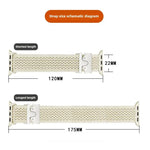 Uhrenarmband aus gestricktem Nylon mit Fallschirmschnalle, passend für Apple Watch 46 mm / 49 mm / 45 mm / 44 mm und 42 mm / 41 mm / 40 mm / 38 mm