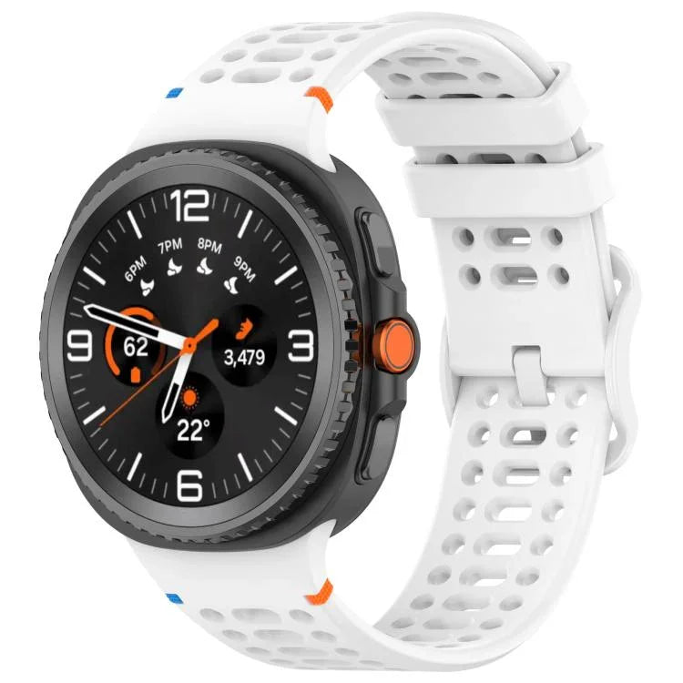 Atmungsaktives, genähtes Silikonarmband mit achtförmiger Schnalle, passend für Samsung Galaxy Watch8 / Watch8 Classic