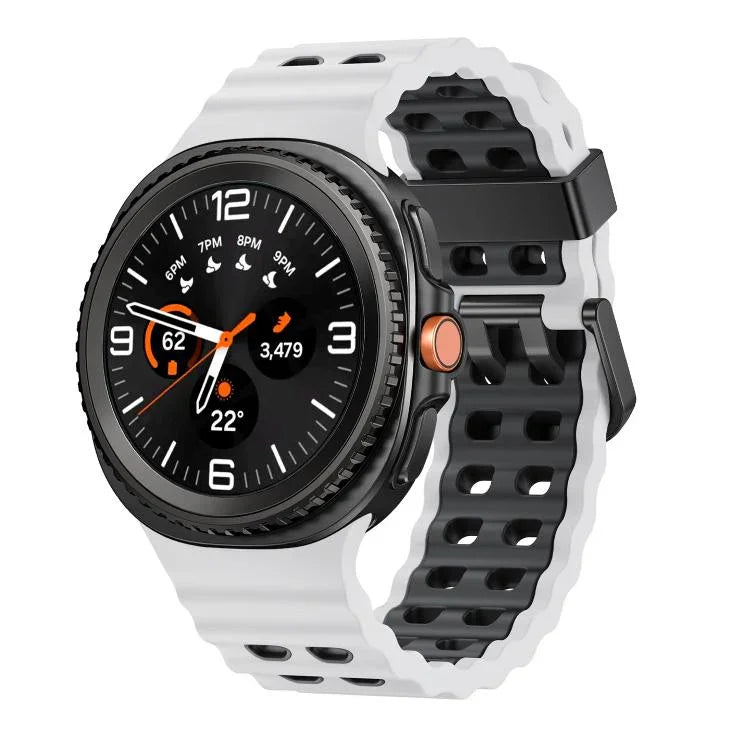 Ocean Style Silikon-Uhrenarmband mit Schnellverschluss in zwei Farben, passend für Samsung Galaxy Watch8 / Watch8 Classic