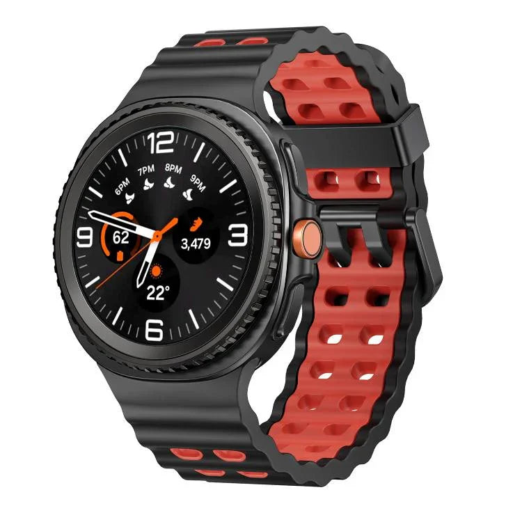 Ocean Style Silikon-Uhrenarmband mit Schnellverschluss in zwei Farben, passend für Samsung Galaxy Watch8 / Watch8 Classic