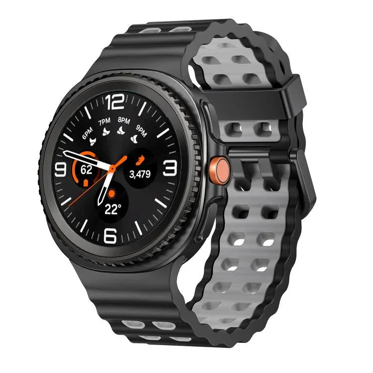 Ocean Style Silikon-Uhrenarmband mit Schnellverschluss in zwei Farben, passend für Samsung Galaxy Watch8 / Watch8 Classic