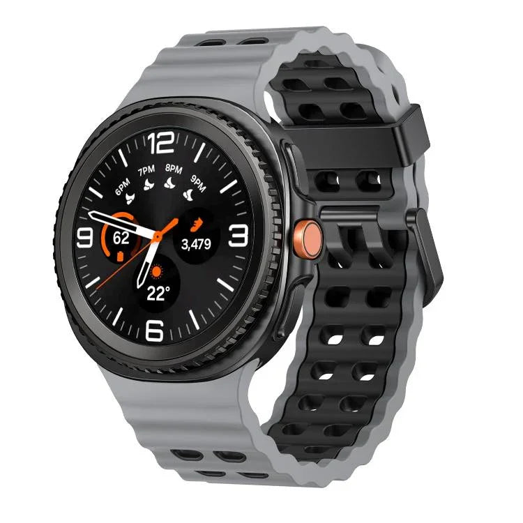Ocean Style Silikon-Uhrenarmband mit Schnellverschluss in zwei Farben, passend für Samsung Galaxy Watch8 / Watch8 Classic