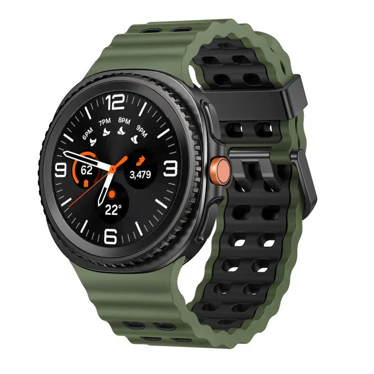 Ocean Style Silikon-Uhrenarmband mit Schnellverschluss in zwei Farben, passend für Samsung Galaxy Watch8 / Watch8 Classic