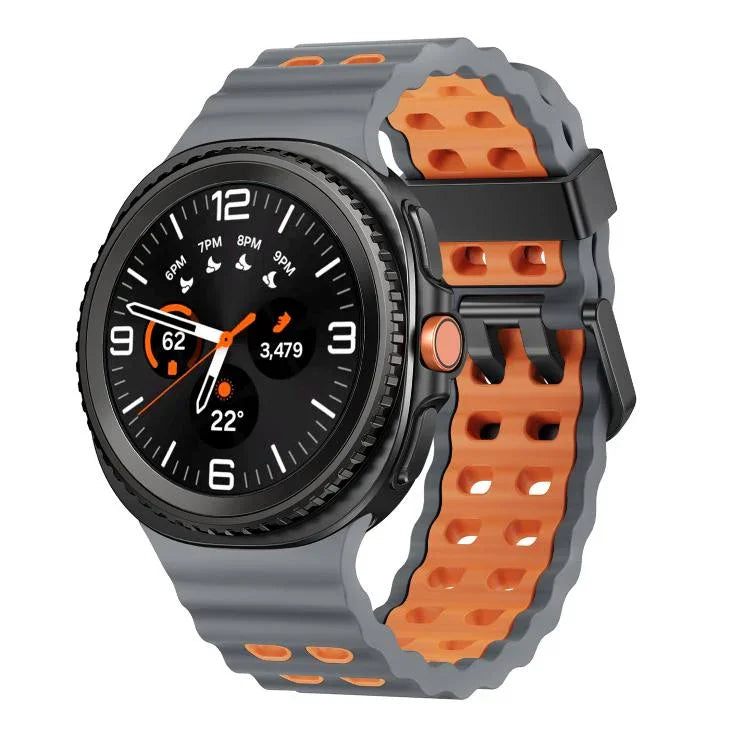 Ocean Style Silikon-Uhrenarmband mit Schnellverschluss in zwei Farben, passend für Samsung Galaxy Watch8 / Watch8 Classic