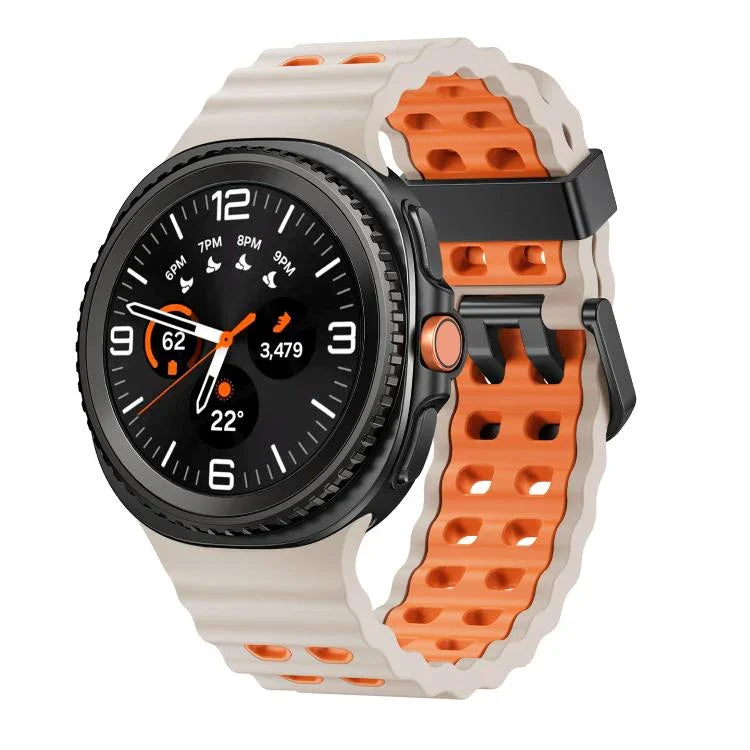 Ocean Style Silikon-Uhrenarmband mit Schnellverschluss in zwei Farben, passend für Samsung Galaxy Watch8 / Watch8 Classic