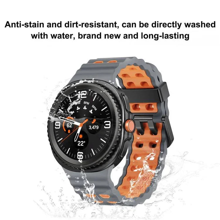 Ocean Style Silikon-Uhrenarmband mit Schnellverschluss in zwei Farben, passend für Samsung Galaxy Watch8 / Watch8 Classic