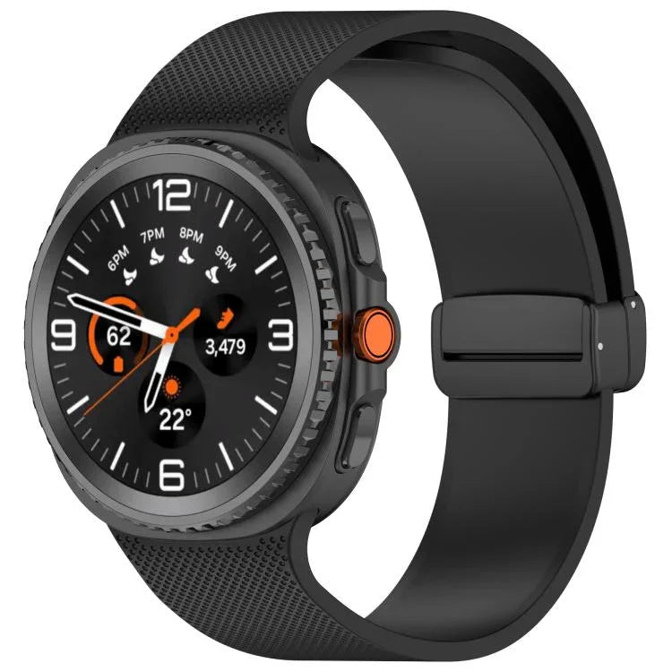 Silikon-Uhrenarmband mit kleinem Karomuster und Magnetverschluss, passend für Samsung Galaxy Watch8 / Watch8 Classic