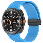 Small Plaid Texture Magnetic Buckle Silicone Watch Band, For Samsung Galaxy Watch8 / Watch8 Classic