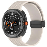 Small Plaid Texture Magnetic Buckle Silicone Watch Band, For Samsung Galaxy Watch8 / Watch8 Classic