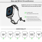 U-förmiges Diamantarmband aus Zinklegierung, passend für Apple Watch 46 mm / 49 mm / 45 mm / 44 mm und 42 mm / 41 mm / 40 mm / 38 mm
