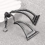 V-förmiges Diamant-Uhrenarmband aus Zinklegierung, für Apple Watch 46 mm / 49 mm / 45 mm / 44 mm, für Apple Watch 42 mm / 41 mm / 40 mm / 38 mm