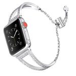 V-förmiges Diamant-Uhrenarmband aus Zinklegierung, für Apple Watch 46 mm / 49 mm / 45 mm / 44 mm, für Apple Watch 42 mm / 41 mm / 40 mm / 38 mm