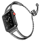 V-förmiges Diamant-Uhrenarmband aus Zinklegierung, für Apple Watch 46 mm / 49 mm / 45 mm / 44 mm, für Apple Watch 42 mm / 41 mm / 40 mm / 38 mm