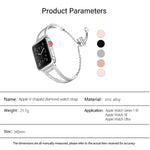 V-förmiges Diamant-Uhrenarmband aus Zinklegierung, für Apple Watch 46 mm / 49 mm / 45 mm / 44 mm, für Apple Watch 42 mm / 41 mm / 40 mm / 38 mm