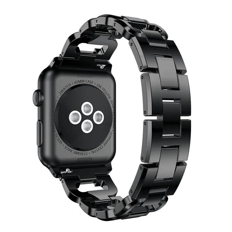 Quadratisches Diamant-Uhrenarmband aus Zinklegierung, passend für Apple Watch 46 mm / 49 mm / 45 mm / 44 mm, für Apple Watch 42 mm / 41 mm / 40 mm / 38 mm