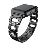 Quadratisches Diamant-Uhrenarmband aus Zinklegierung, passend für Apple Watch 46 mm / 49 mm / 45 mm / 44 mm, für Apple Watch 42 mm / 41 mm / 40 mm / 38 mm