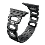 Quadratisches Diamant-Uhrenarmband aus Zinklegierung, passend für Apple Watch 46 mm / 49 mm / 45 mm / 44 mm, für Apple Watch 42 mm / 41 mm / 40 mm / 38 mm