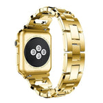 Quadratisches Diamant-Uhrenarmband aus Zinklegierung, passend für Apple Watch 46 mm / 49 mm / 45 mm / 44 mm, für Apple Watch 42 mm / 41 mm / 40 mm / 38 mm