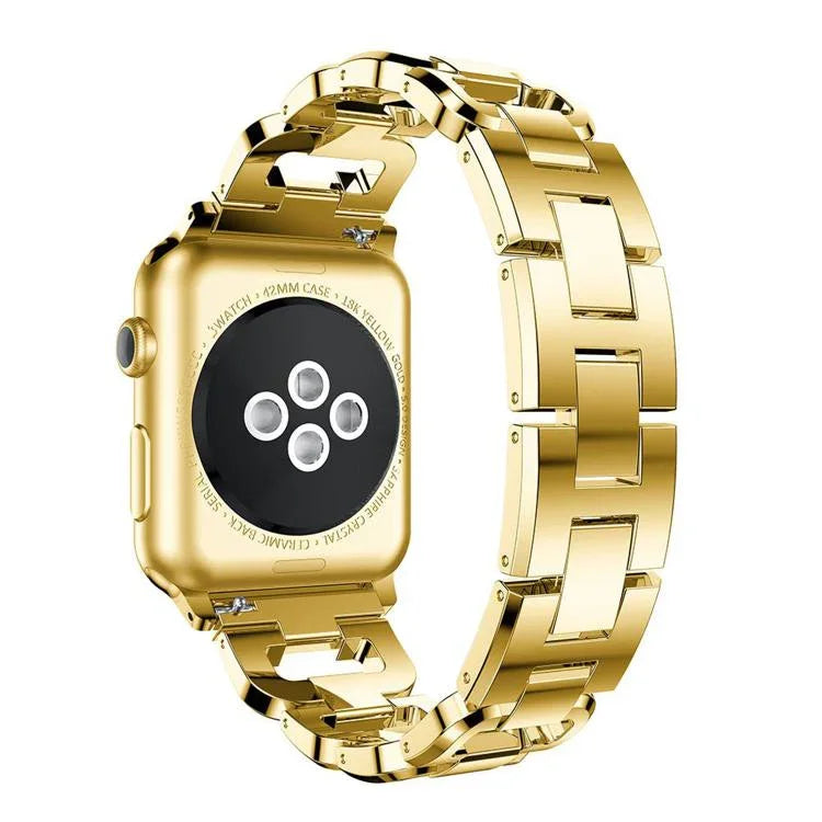 Quadratisches Diamant-Uhrenarmband aus Zinklegierung, passend für Apple Watch 46 mm / 49 mm / 45 mm / 44 mm, für Apple Watch 42 mm / 41 mm / 40 mm / 38 mm