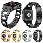 Quadratisches Diamant-Uhrenarmband aus Zinklegierung, passend für Apple Watch 46 mm / 49 mm / 45 mm / 44 mm, für Apple Watch 42 mm / 41 mm / 40 mm / 38 mm