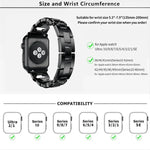 Quadratisches Diamant-Uhrenarmband aus Zinklegierung, passend für Apple Watch 46 mm / 49 mm / 45 mm / 44 mm, für Apple Watch 42 mm / 41 mm / 40 mm / 38 mm